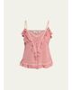 LoveShackFancy Temperance Fil Coupe Lace-Trim Ruffled Cami - 1