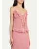 LoveShackFancy Temperance Fil Coupe Lace-Trim Ruffled Cami - 4