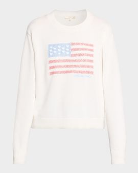 LoveShackFancy Ty Flag Cotton Pullover
