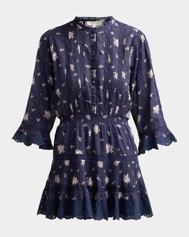 LoveShackFancy Vesna Floral Mini Dress