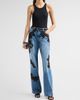 LoveShackFancy Women's Bambie Lace Appliqué Straight Jeans - 2