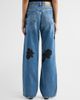 LoveShackFancy Women's Bambie Lace Appliqué Straight Jeans - 3