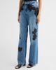 LoveShackFancy Women's Bambie Lace Appliqué Straight Jeans - 4