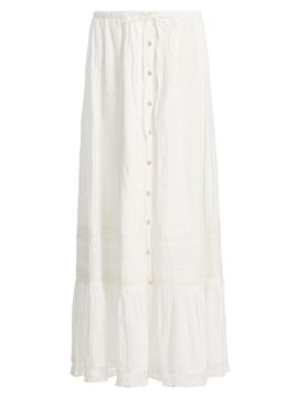 LoveShackFancy Women's Brina Lace Cotton Maxi Skirt