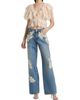 LoveShackFancy Women's Caper Tiered Lace Crop Top - 2