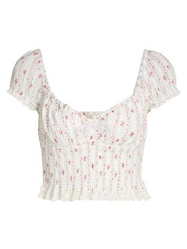 LoveShackFancy - Bensley Ruffled Cotton Lace Mini Dress
