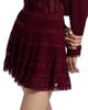 LoveShackFancy Women's Fleetta Tiered Lace Miniskirt - 6