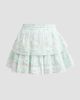 LoveShackFancy Women's Floral Ruffle Mini Skirt - 6