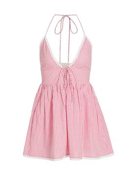 LoveShackFancy Women's Khloe Gingham Cotton Minidress