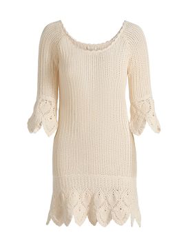 LoveShackFancy Women's Krisella Crochet-Knit Cotton Minidress