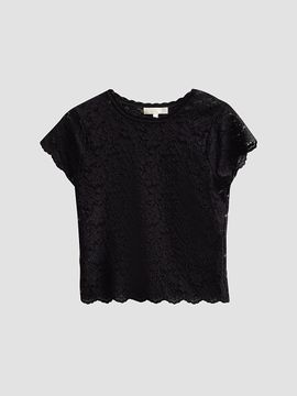 LoveShackFancy Women's Lucas Floral Lace T-Shirt