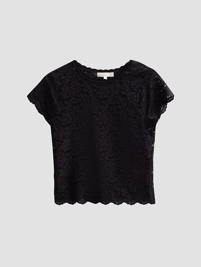 LoveShackFancy Women's Lucas Floral Lace T-Shirt