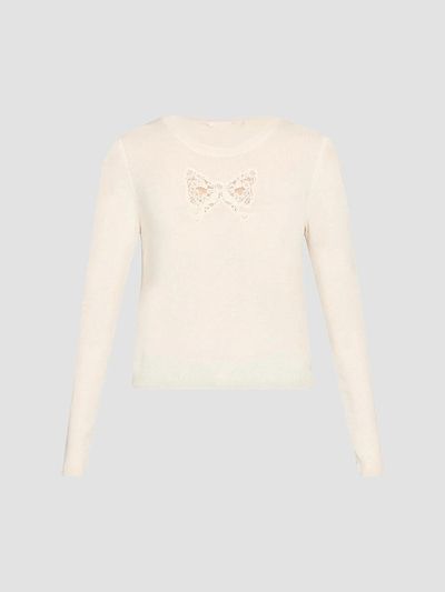 LoveShackFancy Women's Mingley Wool-Cashmere Sweater
