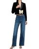 LoveShackFancy Women's Orlisa Bow-Embellished Velvet Crop Blazer - 2