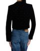 LoveShackFancy Women's Orlisa Bow-Embellished Velvet Crop Blazer - 5