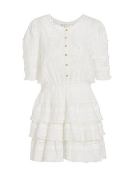 LoveShackFancy Women's Quincy Embroidered Lace Minidress