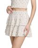 LoveShackFancy Women's Ruffled Floral Cotton A-Line Miniskirt - 4