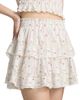 LoveShackFancy Women's Ruffled Floral Cotton A-Line Miniskirt - 6