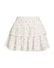 LoveShackFancy Women's Ruffled Floral Cotton A-Line Miniskirt - 8