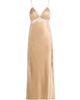 LoveShackFancy Women's Shia Lace-Trim Silk-Blend Slipdress - 7