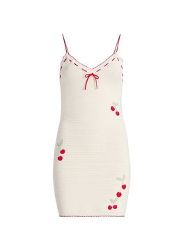 LoveShackFancy - Bensley Ruffled Cotton Lace Mini Dress
