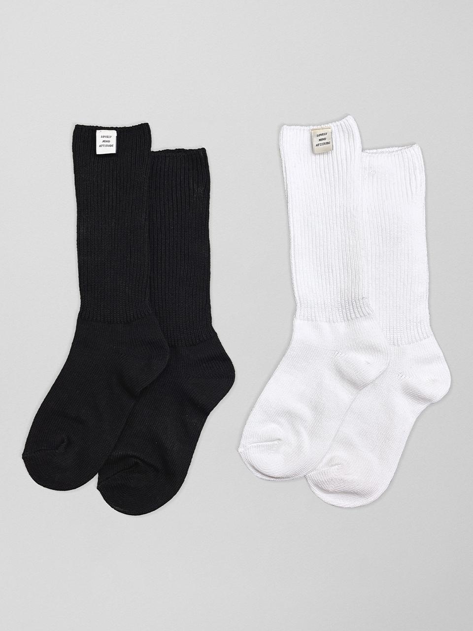 LOVLOV 2Pack Cotton Blend Daily Socks