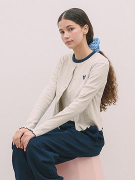 LOVLOV B PUNCHING CARDIGAN SET(TOP+CARDIGAN)