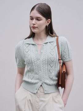 LOVLOV Heart Punching Cardigan