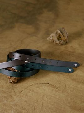 LOVLOV HEART PUNCHING LEATHER BELT