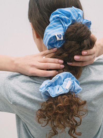LOVLOV Stripe Regular Big Size Hair Scrunchies
