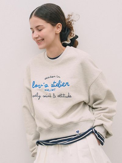 LOVLOV Tenter Tumble Washed Structured Sweatshirt