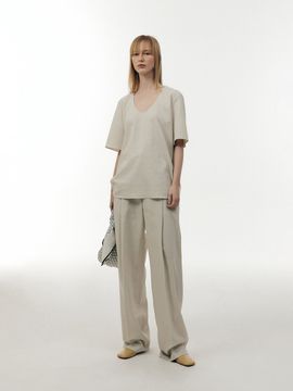 LOW CLASSIC Linen Trouser - Neutral