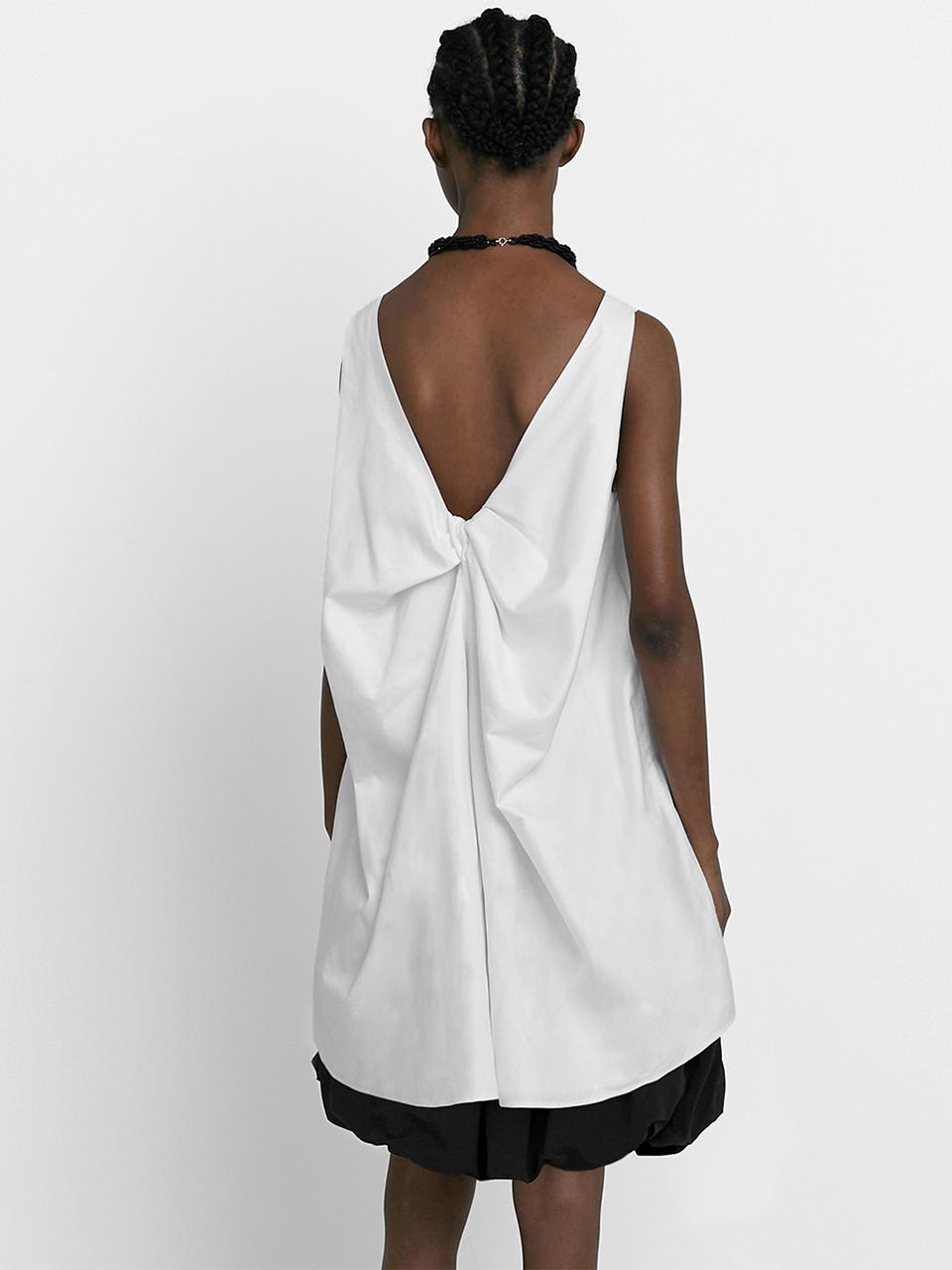 LOW TIDE BACK TWIST DRESS [White]