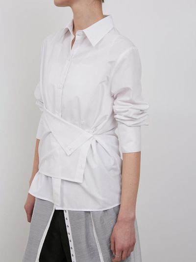 LOW TIDE Button WRAP SHIRT [White]
