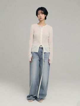 LOW TIDE Classic Mid-Rise Wide Fit Denim Pants [BLUE]