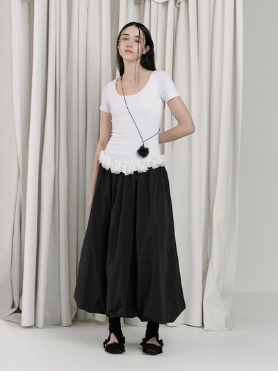 LOW TIDE FLOWER HEMPT-SHIRT [White]