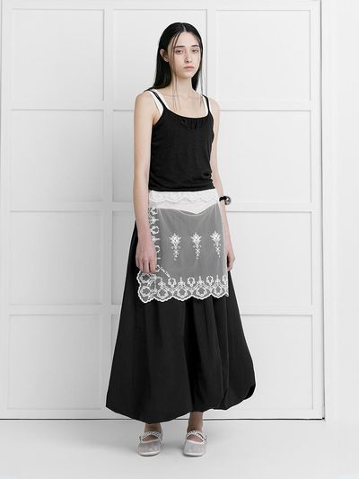 LOW TIDE LACE WRAP SKIRT [White]