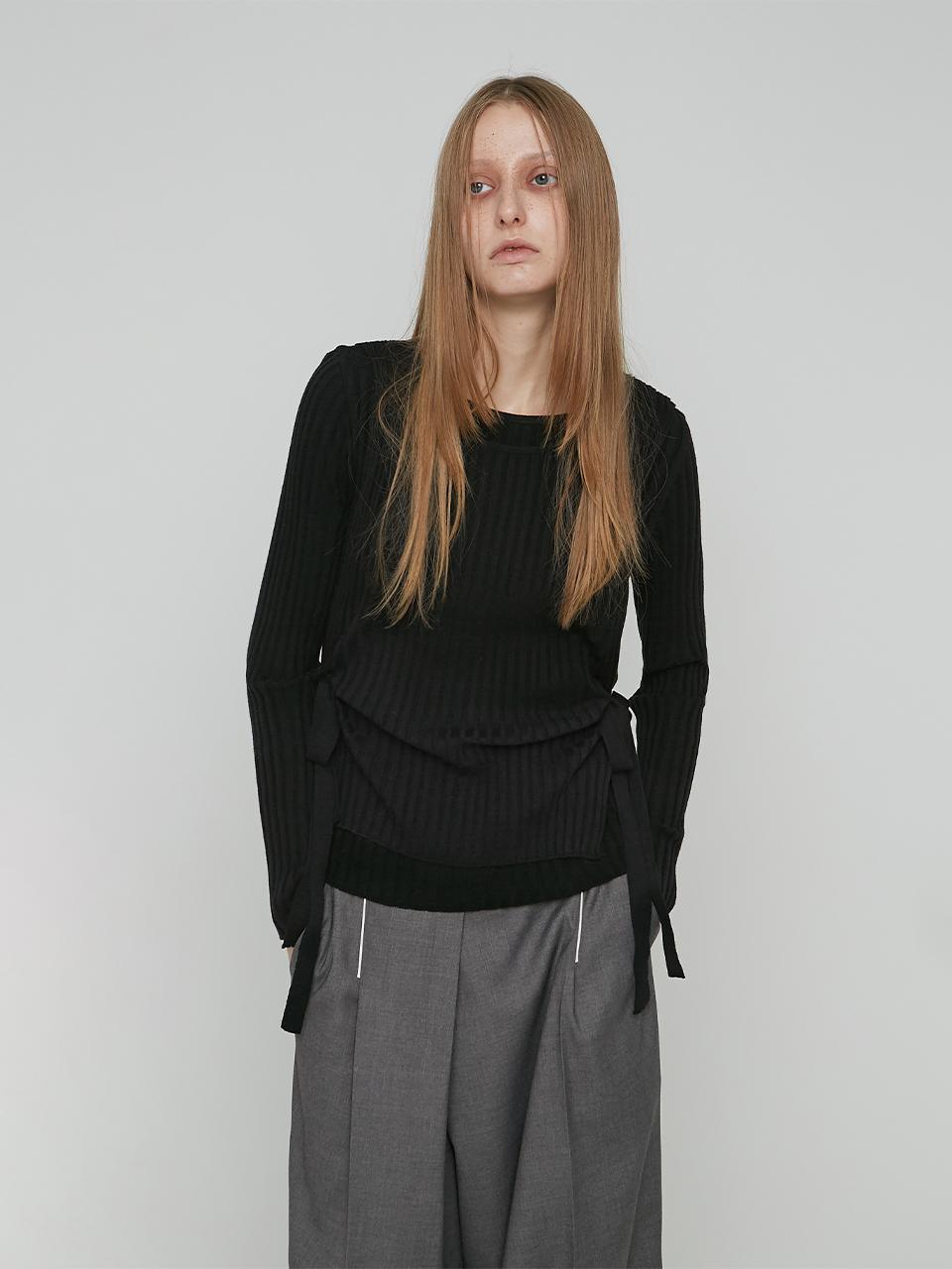 LOW TIDE LAYERED KNIT [BLACK]