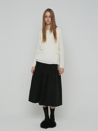 LOW TIDE LAYERED KNIT [Light Beige]