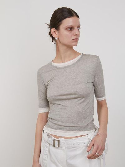 LOW TIDE LAYERED T-SHIRT [GREY]
