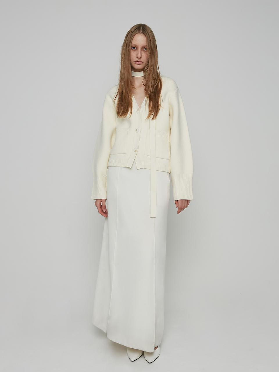 LOW TIDE SCARF CARDIGAN [Light Beige]