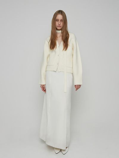 LOW TIDE SCARF CARDIGAN [Light Beige]