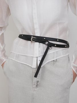 LOW TIDE STUD LONG BELT [BLACK]