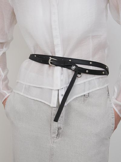 LOW TIDE STUD LONG BELT [BLACK]