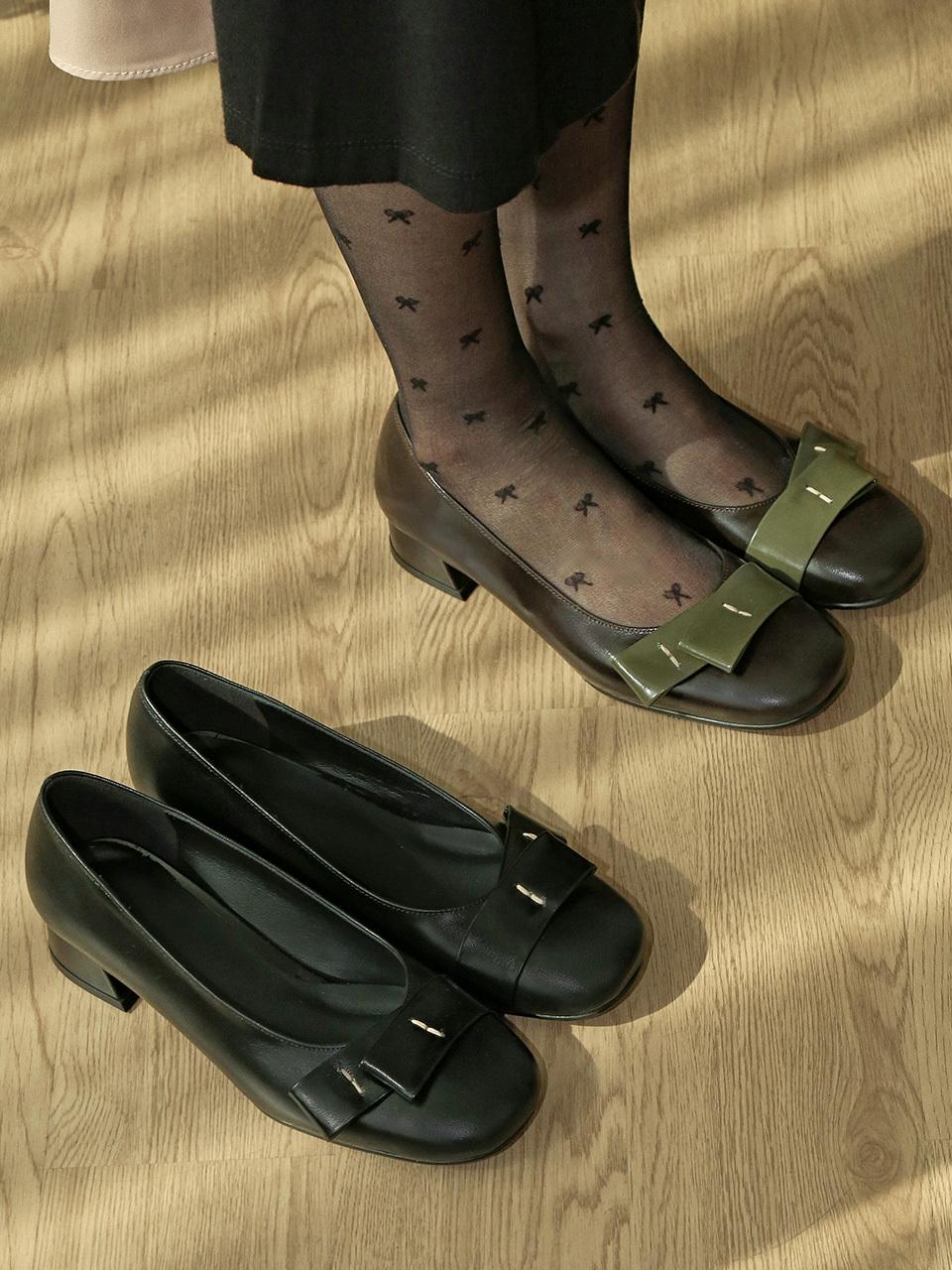 LOWFLOW 191J Dant Ribbon Flat Shoes 3cm
