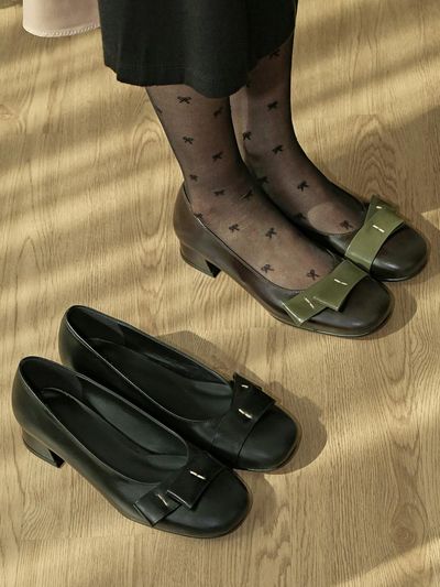 LOWFLOW 191J Dant Ribbon Flat Shoes 3cm