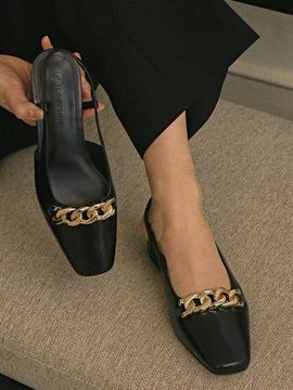 LOWFLOW Big Chain Slingback Flat Pumps (1895)