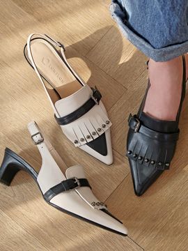 LOWFLOW Lose Tassel Slingback Pumps - 2 Colors