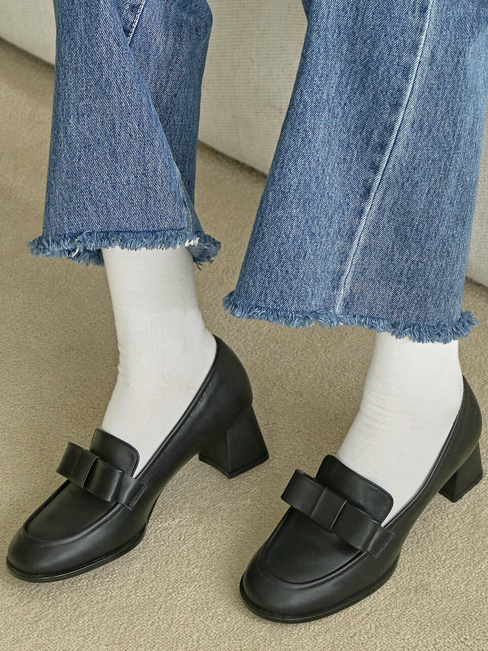LOWFLOW Modin Ribbon Loafer Heel