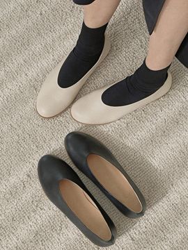 LOWFLOW Premium Leather Minimalist Ballet Flats
